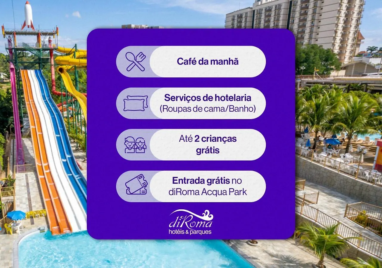Diroma Piazza Direto Com O Grupo Diroma Com Acesso Ao Acqua Park E Cafe Da Manha Otel Caldas Novas